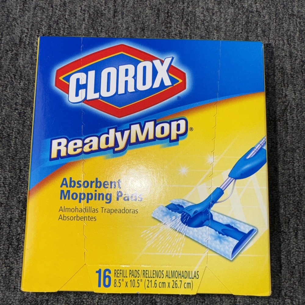 Genuine Clorox ReadyMop Absorbent Mopping Cleaning Pads 16 Refill Pads Sealed